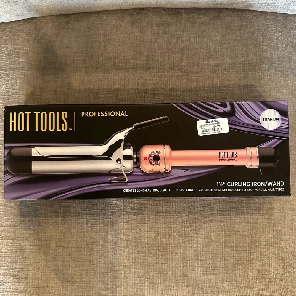 Hot Tools Professional 1½" Titanium Curling Iron - Rose Gold used ONCE